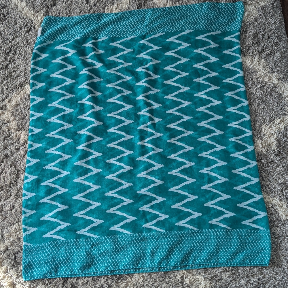 Charming Charlie Teal Zigzag Pattern Infinity Scarf